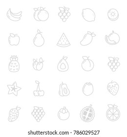 fruits line icon for print and web
