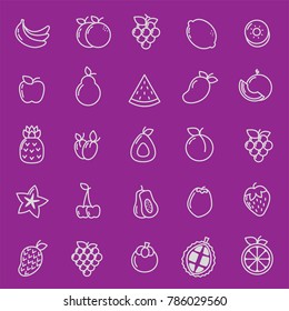 fruits line icon for print and web