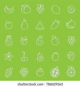 fruits line icon for print and web