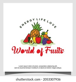 fruits logo design vector template