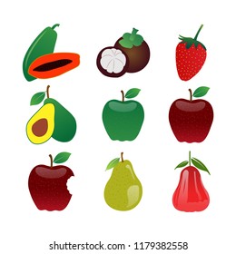 fruits  logo icon design template vector