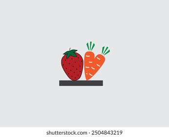 Fruits logo vector, vector and illustration,