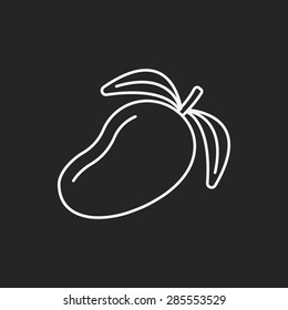 fruits mango line icon