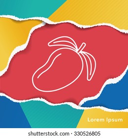 fruits mango line icon