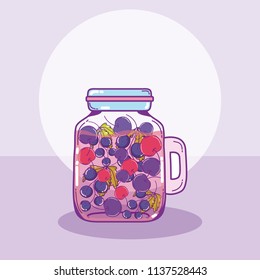 Fruits mason jar