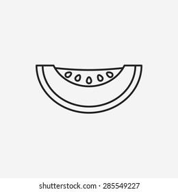 fruits melon line icon