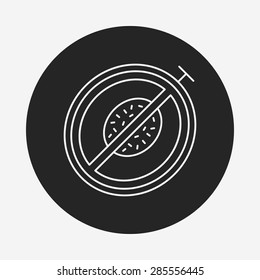 fruits melon line icon