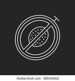 fruits melon line icon