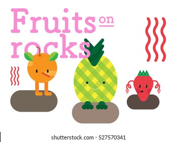 Fruits on rocks