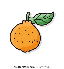 fruits orange doodle