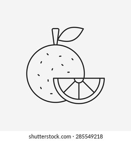 fruits orange line icon