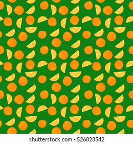 Fruits orange seamless patterns vector