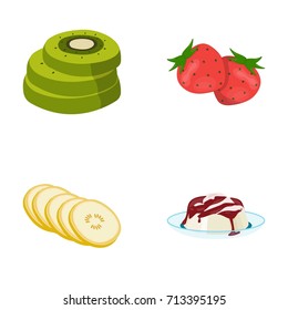 Fruits and other food. Food set collection icons in cartoon style vector symbol stock illustration web.