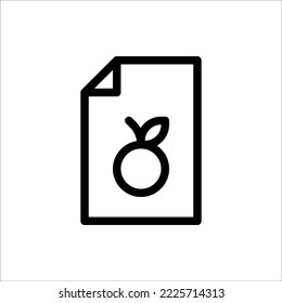 Fruits, Outline, Flat Icon Logo Illustration Vector Isolated. Suitable for Web Design, Logo, App.