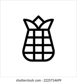 Obst, Outline, Flaches Symbol Logo Illustration Vektorgrafik isoliert. Geeignet für Webdesign, Logo, App.