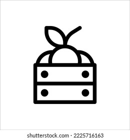 Fruits, Outline, Flat Icon Logo Illustration Vector Isolated. Suitable for Web Design, Logo, App.