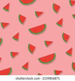 Fruits pattern with watermelon slices 