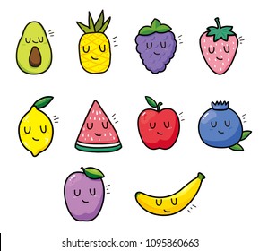 fruits pattern.Vector illustration.