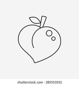 fruits peach icon