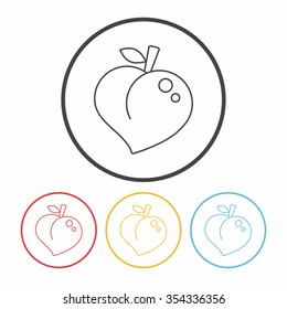 fruits peach icon
