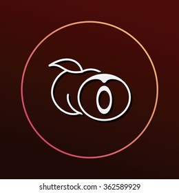 fruits peach icon