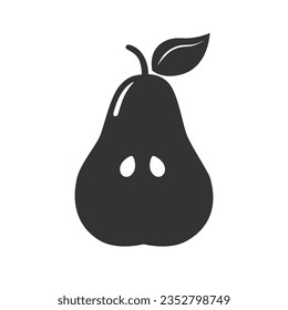 Fruits pear icon in modern flat style sign vector