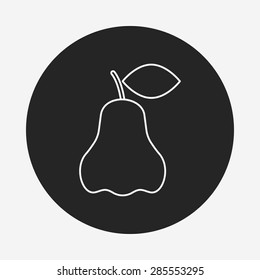 fruits pear line icon
