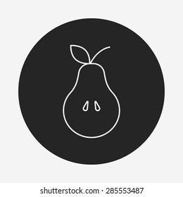 fruits pear line icon