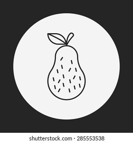 fruits pear line icon