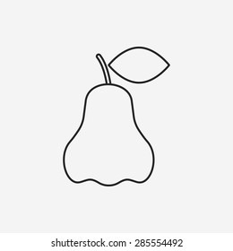 fruits pear line icon