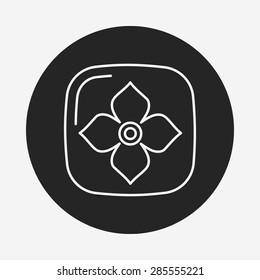 fruits Persimmon line icon