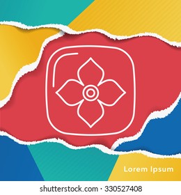 fruits Persimmon line icon