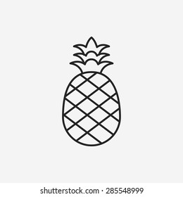 fruits pineapple line icon