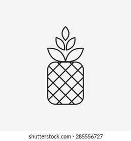 fruits pineapple line icon