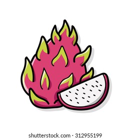 fruits Pitaya doodle