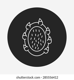 fruits pitaya line icon