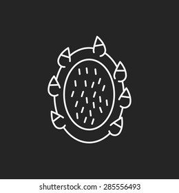 fruits pitaya line icon