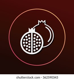fruits pomegranate icon