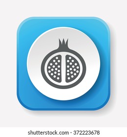 fruits pomegranate icon