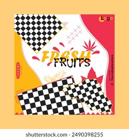 Obst Post Vorlage für Werbung