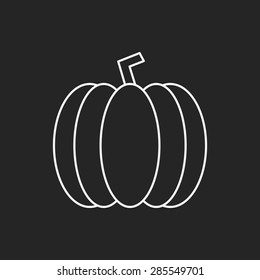 fruits pumpkin line icon