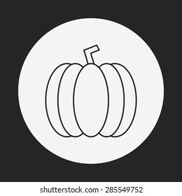 fruits pumpkin line icon