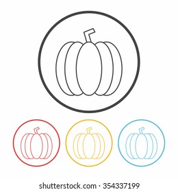 fruits pumpkin line icon