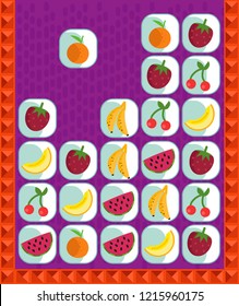 fruits puzzle videogame