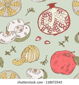 fruits seamless background