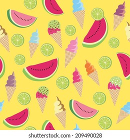 Fruits seamless background