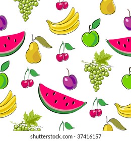 Fruits seamless background. (See more seamless backgrounds in my portfolio).