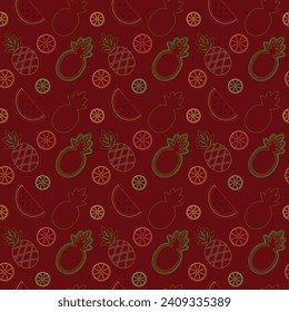 Fruits seamless patter, background, vector