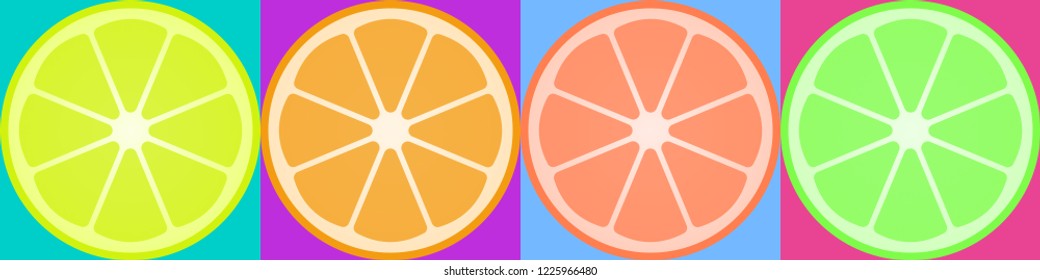 Fruits seamless pattern background. Vector color endless repeating texture.