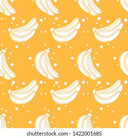 Fruits seamless pattern with colored icons. Shaded linear style. Vector background.